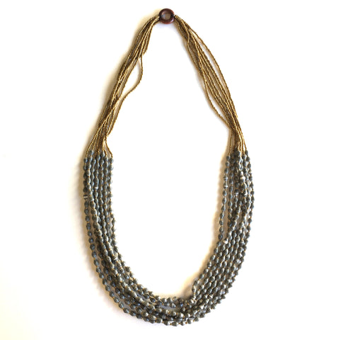 Maasai Seven Strand Recycled Paper Bead Necklace