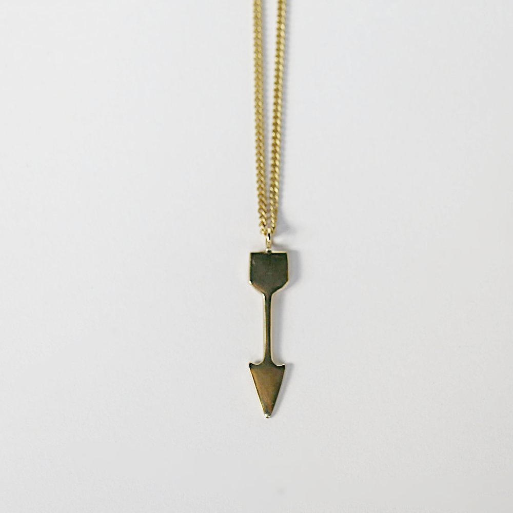 Fair Trade Arrow Pendant Brass Necklace
