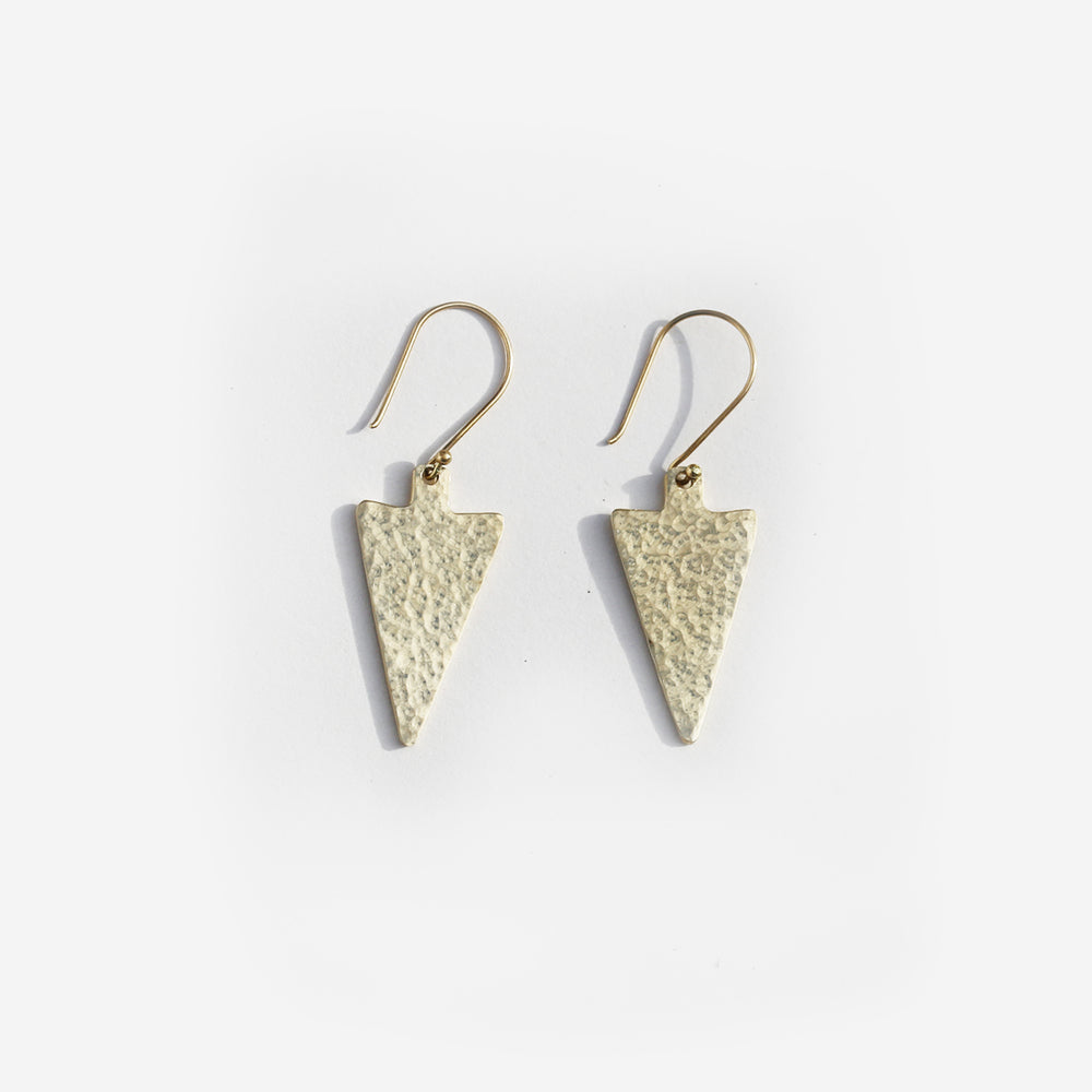 Arrowhead Brass Earrings