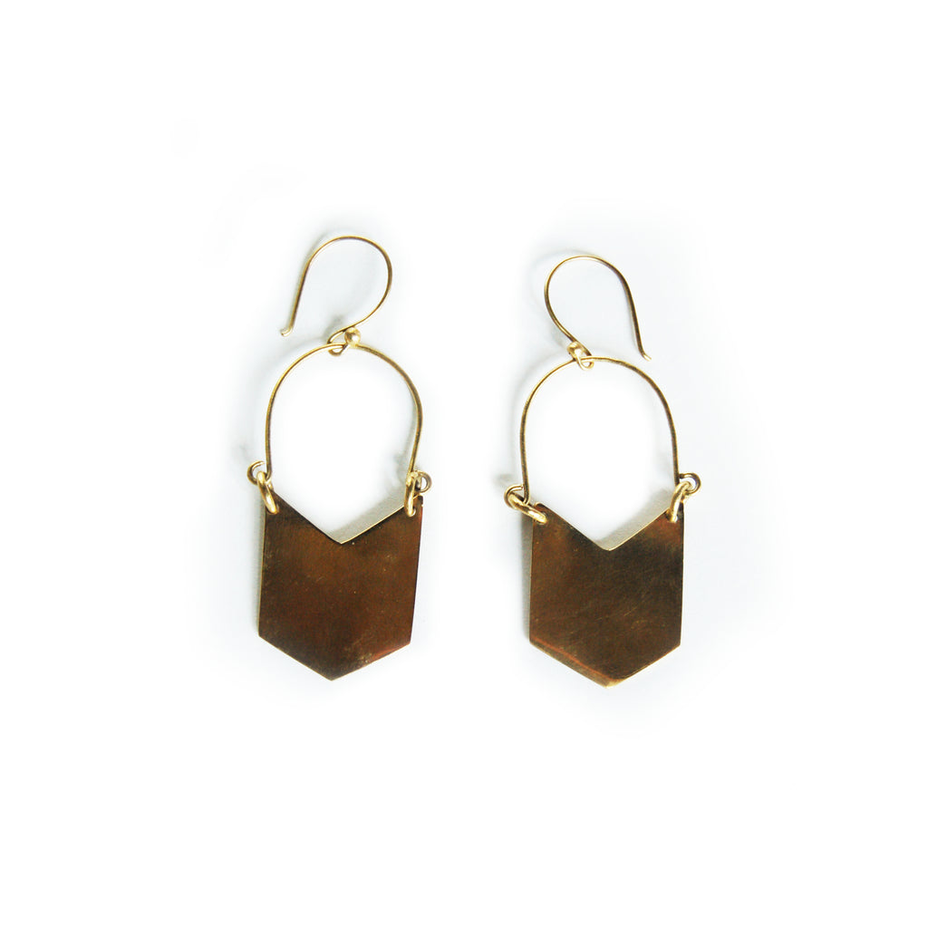 Fair Trade Dumi Brass Earrings