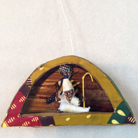 Kitenge Fabric Arch Nativity Ornament