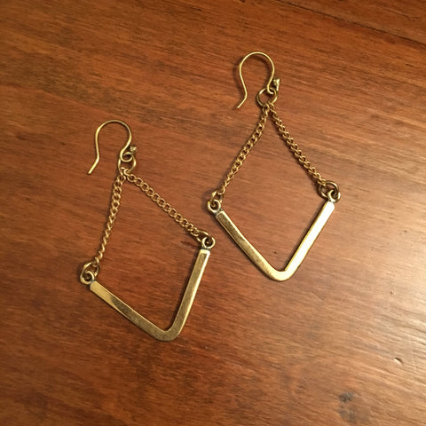 Lindi Brass Earrings