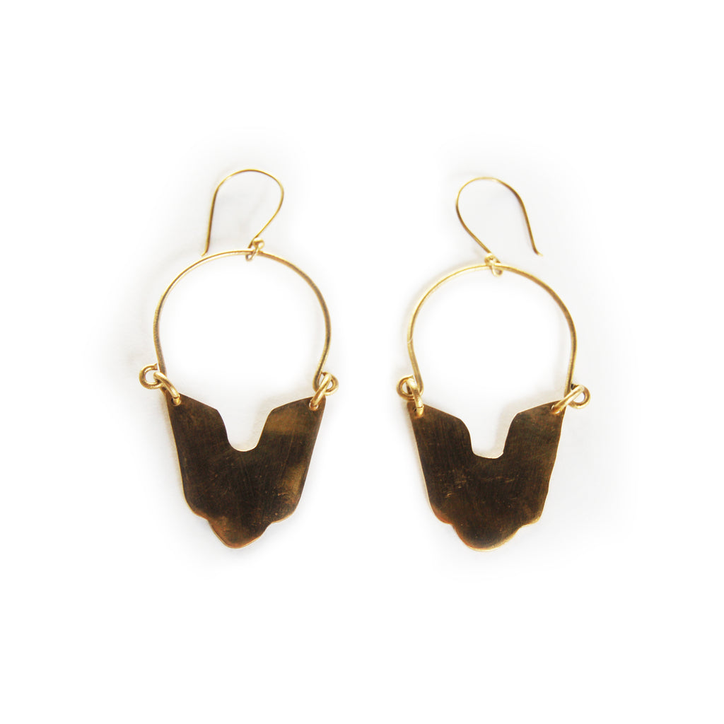 Fair Trade Kumani Brass Earrings Africa