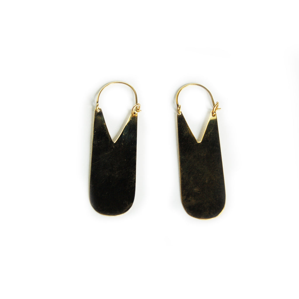 Fair Trade Oba Brass Earrings