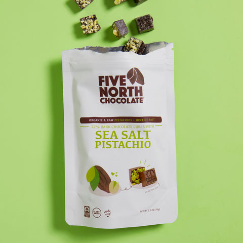 Dark Chocolate with Organic Pistachios & Sea Salt