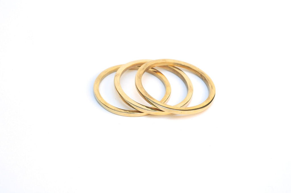 Square Brass Bangle