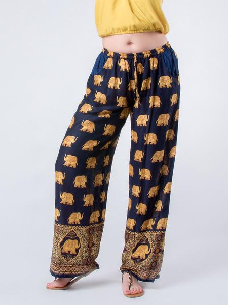 Black Elephant Pants for Women Boho Pants Harem Pants With Pockets