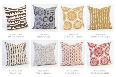 Hand Printed Pillow Sham