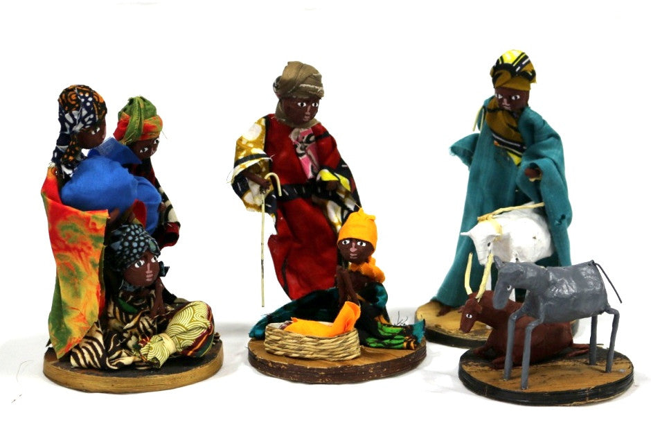 African Figurine Nativity