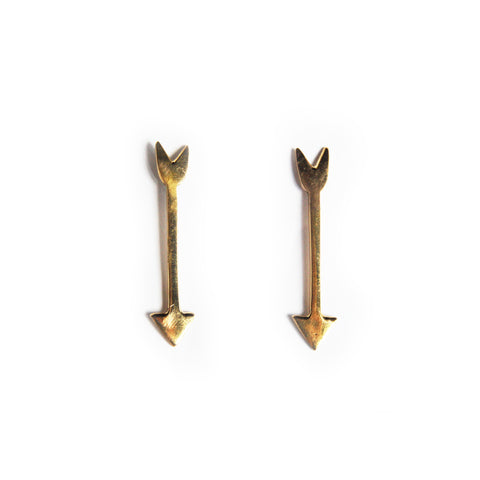 Arrow Brass Earrings