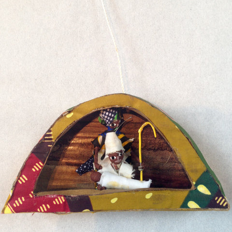 Kitenge Fabric Arch Nativity Ornament