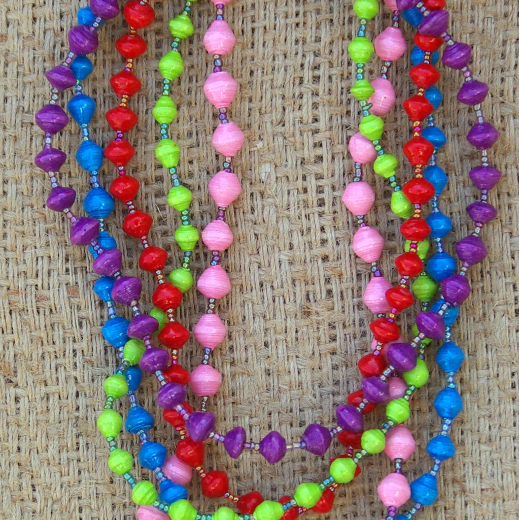 Paper Bead Necklace - Child