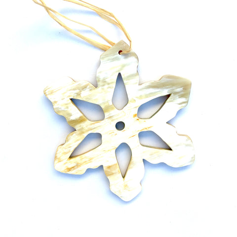 Cow Horn Snowflake Ornament