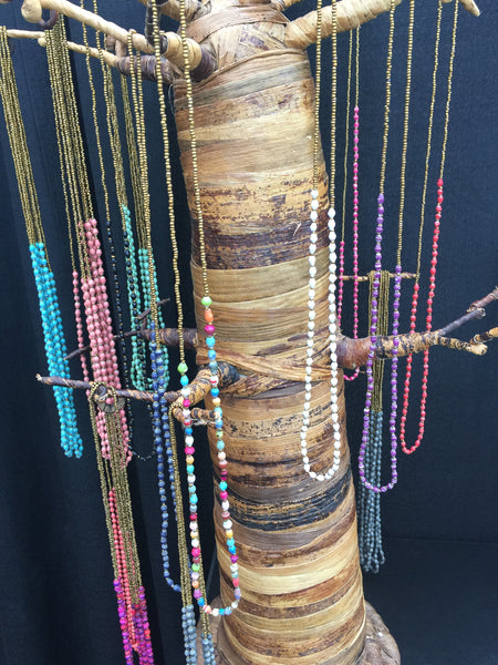 Maasai Triple Strand Recycled Paper Bead Necklace
