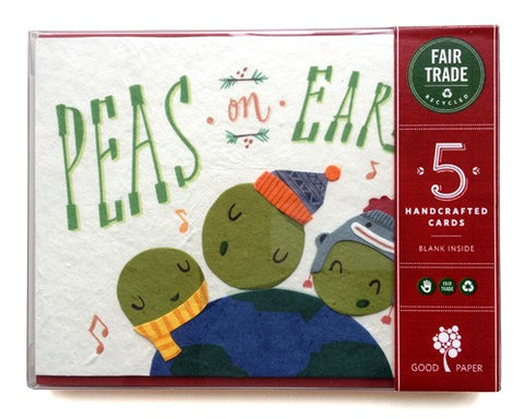 Peas on Earth Holiday Cards 5-Pack Boxed Set