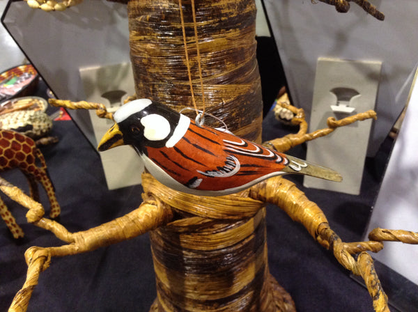 Wood Bird Ornament, North America